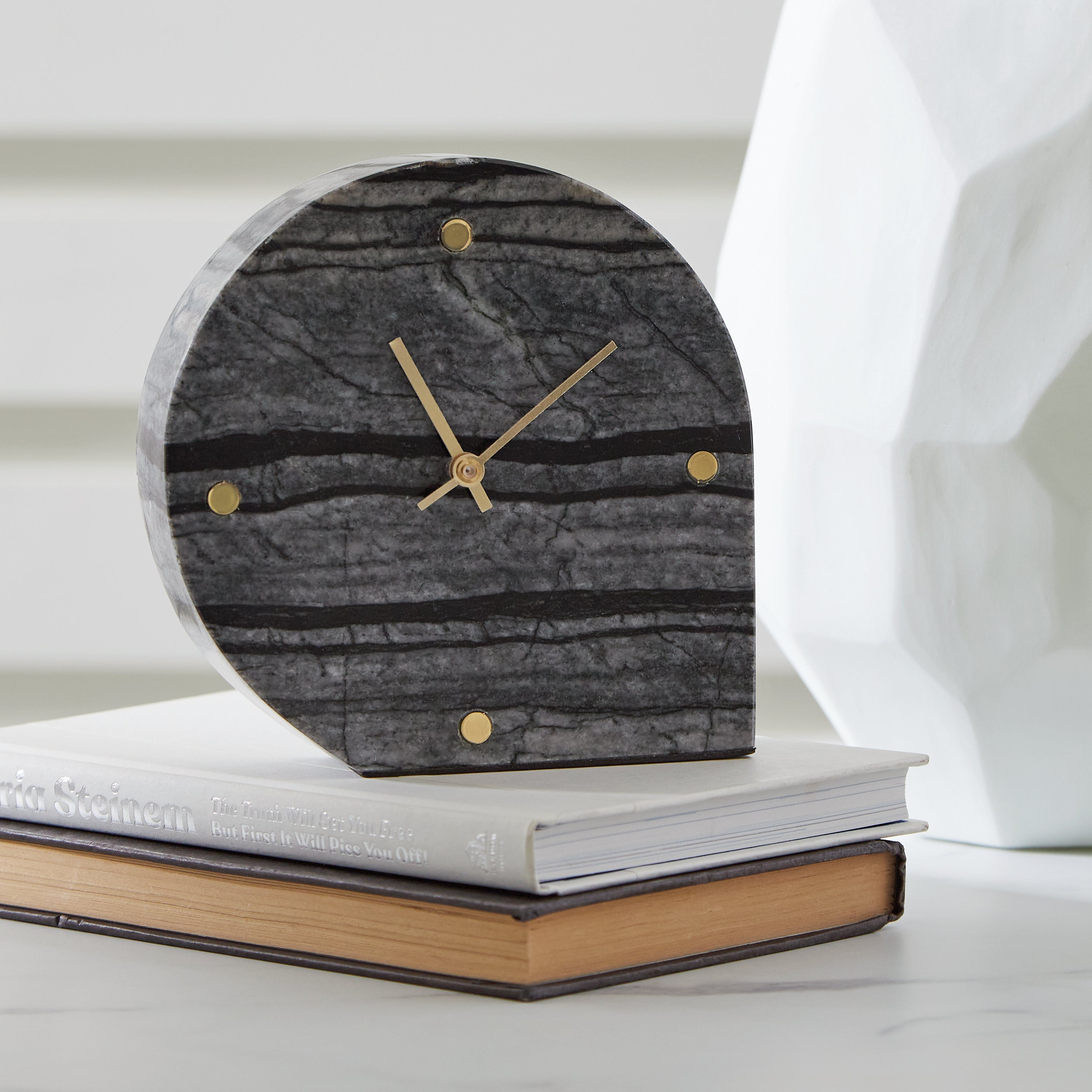 Luxury Living Gallery - Ashley Furniture - Janmour Table Clock - Table Clock / Black - A2000661C