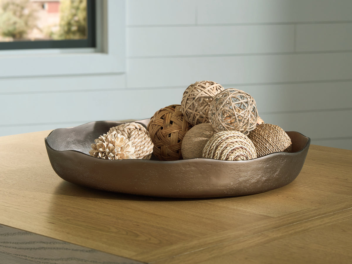 Luxury Living Gallery - Ashley Furniture - Wallmen Tray - Tray / Champagne Gold Finish - A2000817