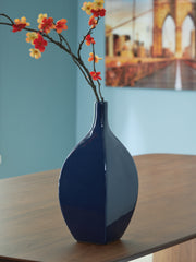 Luxury Living Gallery - Ashley Furniture - Abtinson Vase - Vase / Navy - A2900032