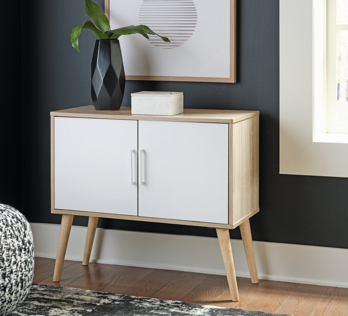Luxury Living Gallery - Ashley Furniture - Orinfield Accent Cabinet - Accent Cabinet / Dark Brown - A4000399