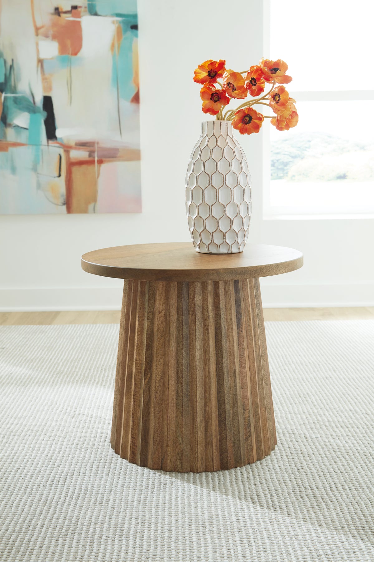 Luxury Living Gallery - Ashley Furniture - Ceilby Accent Table - Accent Table / Natural - A4000602