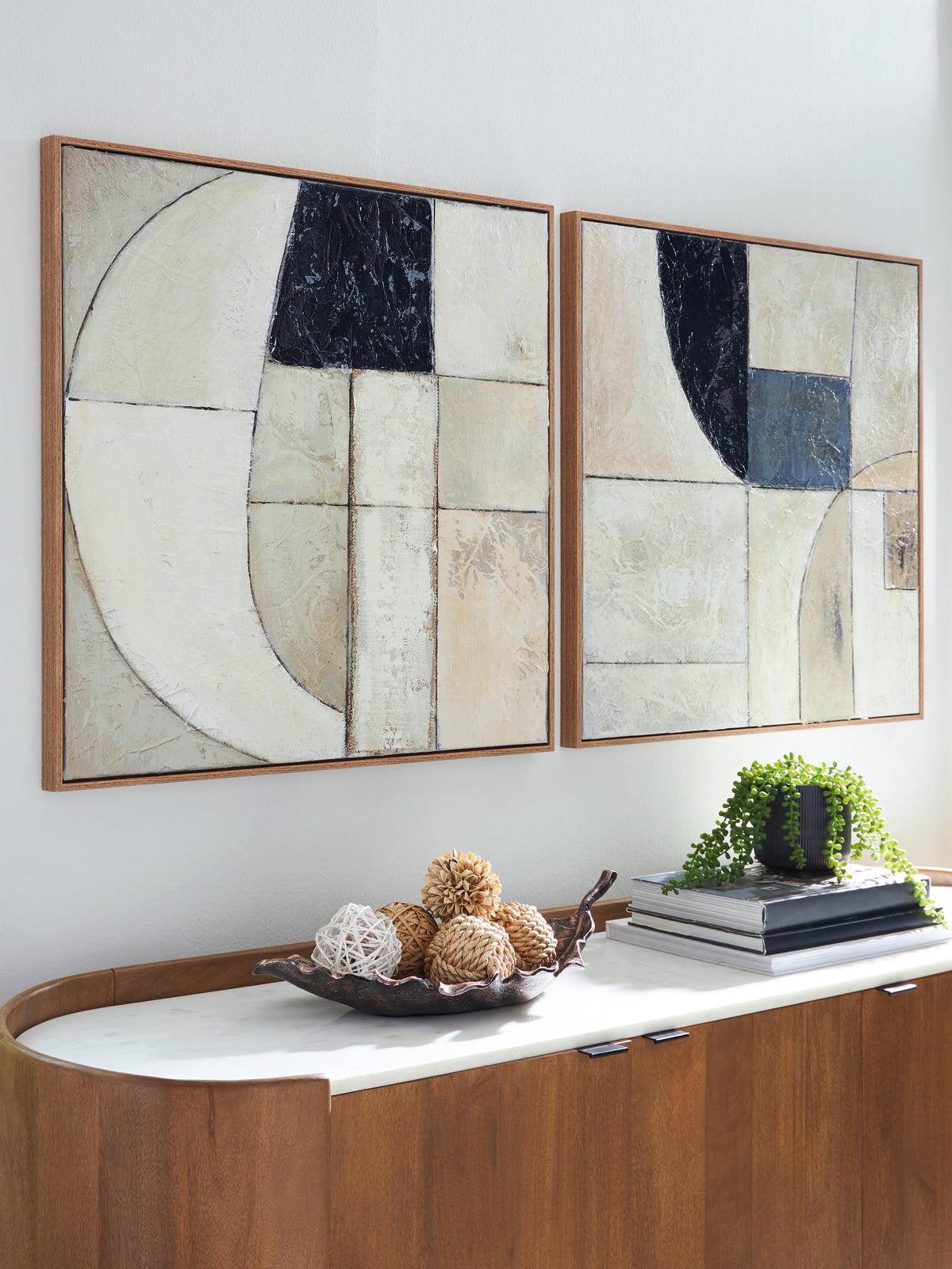 Luxury Living Gallery - Ashley Furniture - Bexlen Wall Decor - Wall Art Set (Set of 2) / Tan/Taupe/Black - A8000498