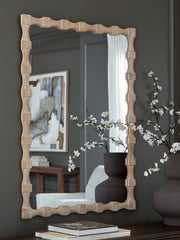 Luxury Living Gallery - Ashley Furniture - Acelmore Mirror - Accent Mirror / Light Brown - A8010420
