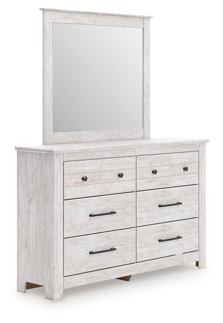 Luxury Living Gallery - Ashley Furniture - Makidern Bedroom - Dresser and Mirror / Whitewash - PCB1171B1