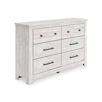 Luxury Living Gallery - Ashley Furniture - Makidern Bedroom - Six Drawer Dresser / Whitewash - PCB1171-31