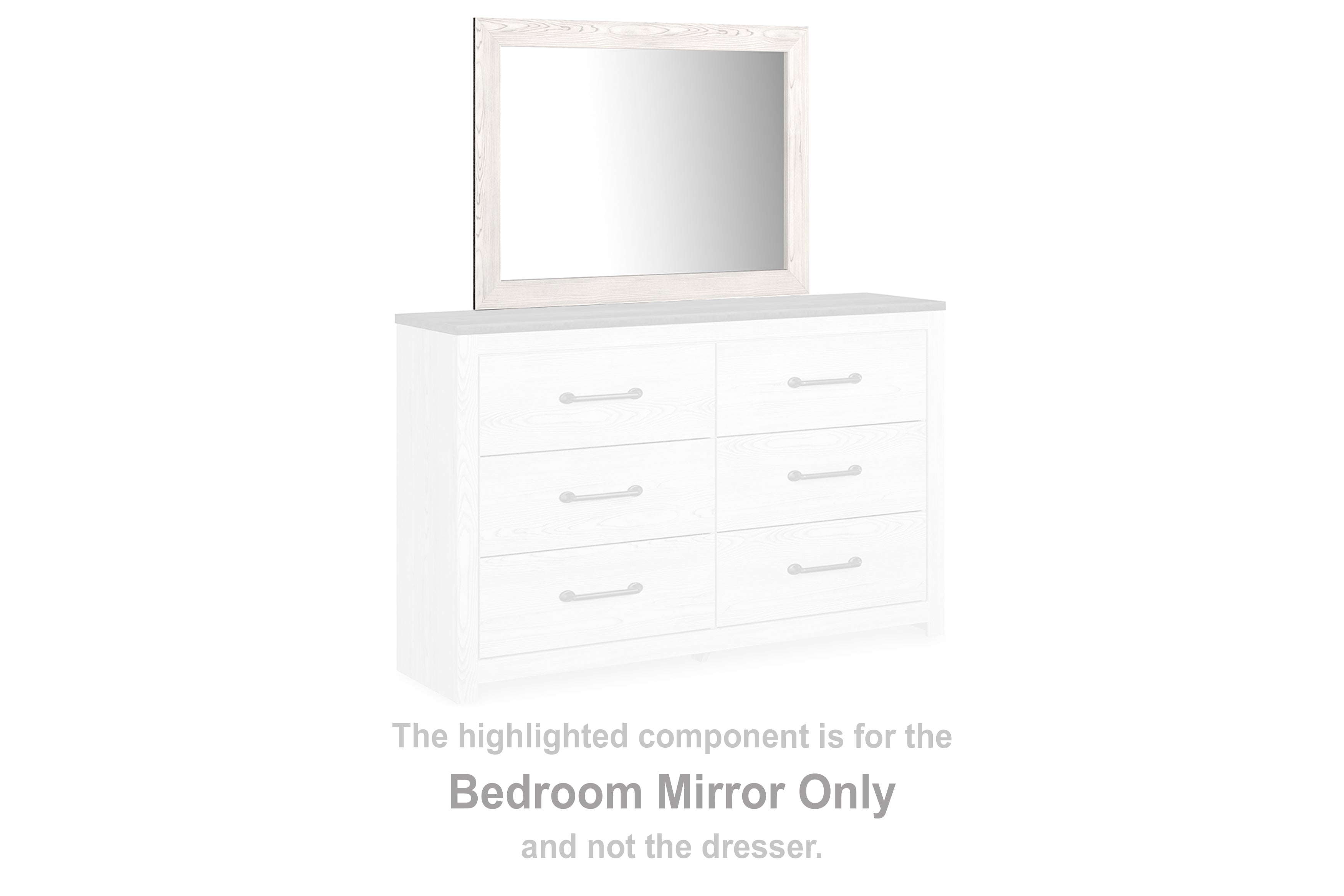 Luxury Living Gallery - Ashley Furniture - Gerridan Bedroom - Bedroom Mirror / White/Gray - B1190-36