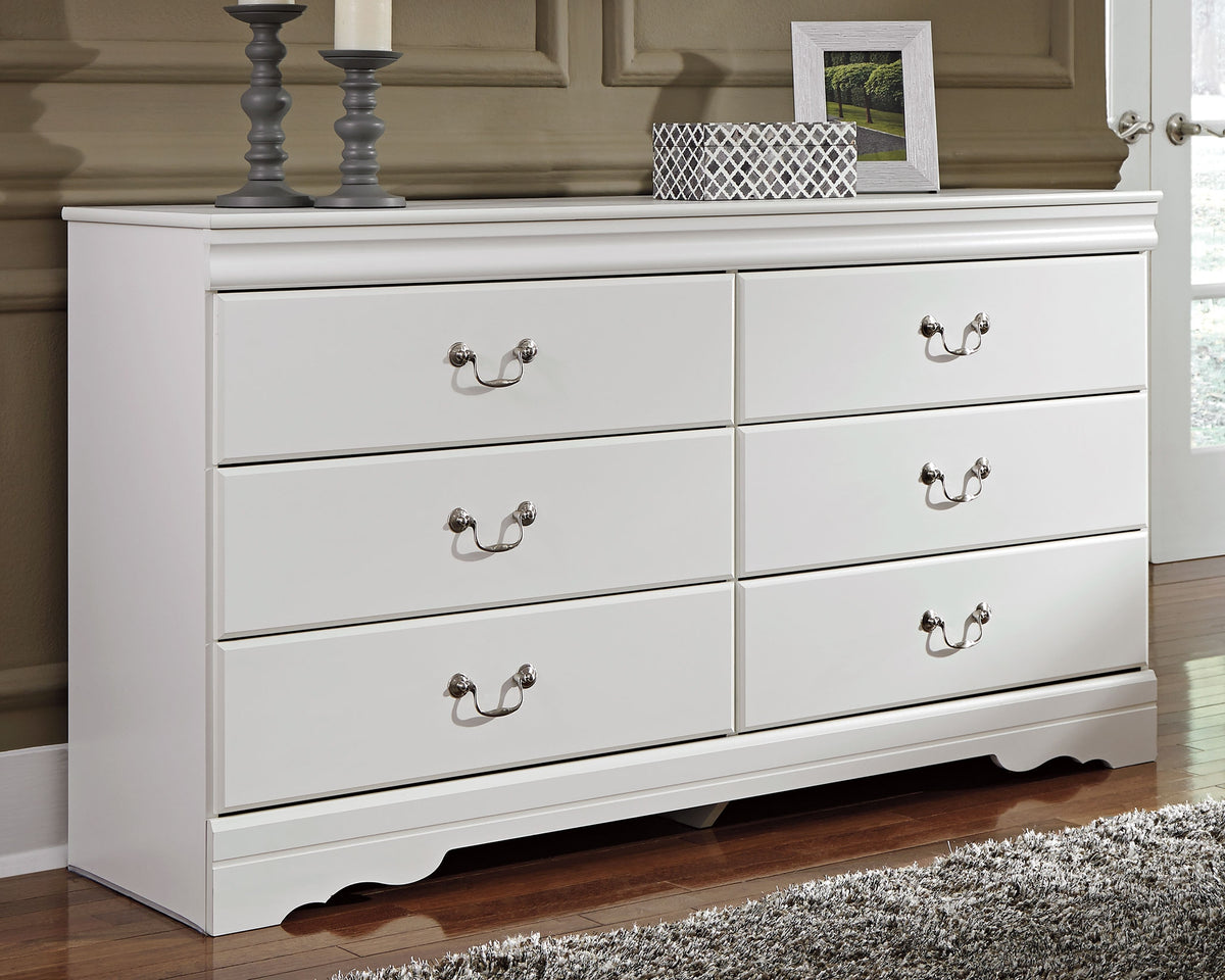 Luxury Living Gallery - Ashley Furniture - Anarasia Bedroom - Two Drawer Night Stand / White - B129-92