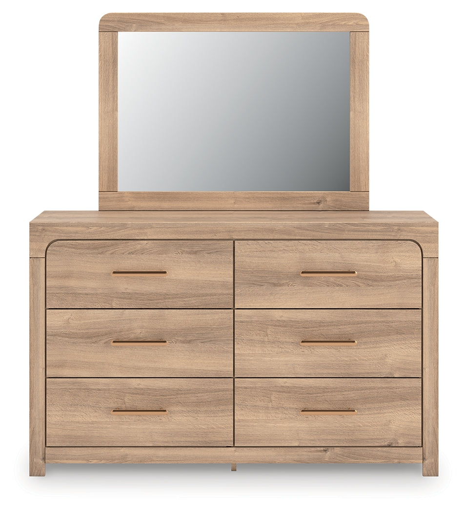 Luxury Living Gallery - Ashley Furniture - Kinlanni Bedroom - Dresser and Mirror / Tan - PCB1360B1