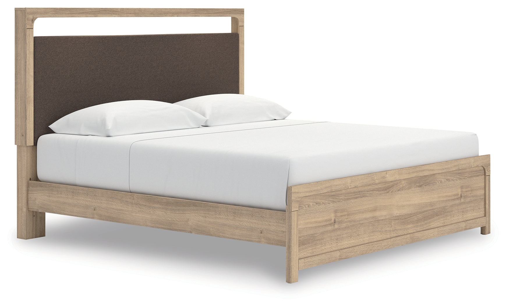 Luxury Living Gallery - Ashley Furniture - Kinlanni Bedroom - King Upholstered Platform Bed / Tan - PCB1360B16
