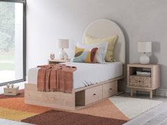 Luxury Living Gallery - Ashley Furniture - Arloster Bedroom - One Drawer Night Stand / Tan - PCB1566-91