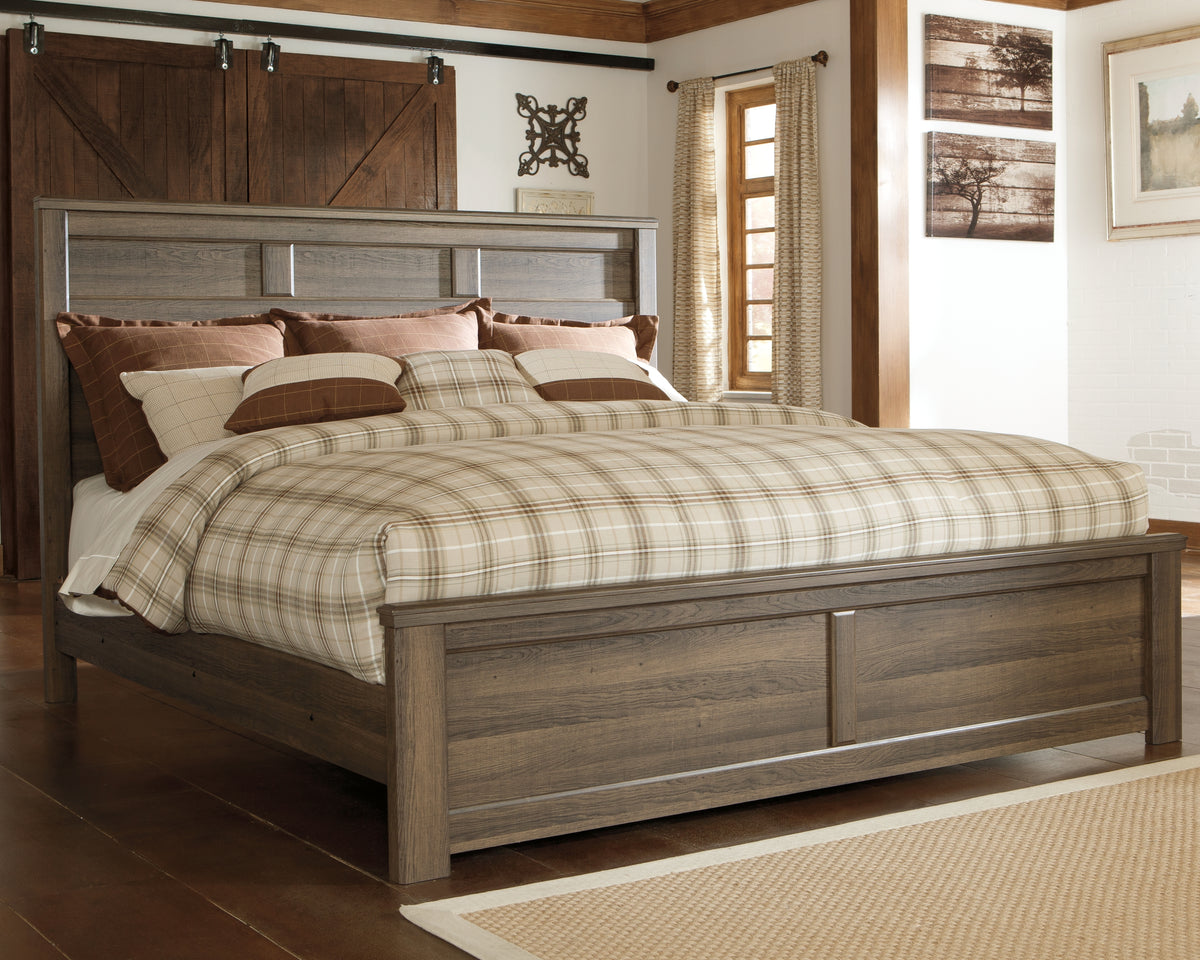 Luxury Living Gallery - Ashley Furniture - Juararo Bedroom - California King Poster Bed / Dark Brown - B251B12