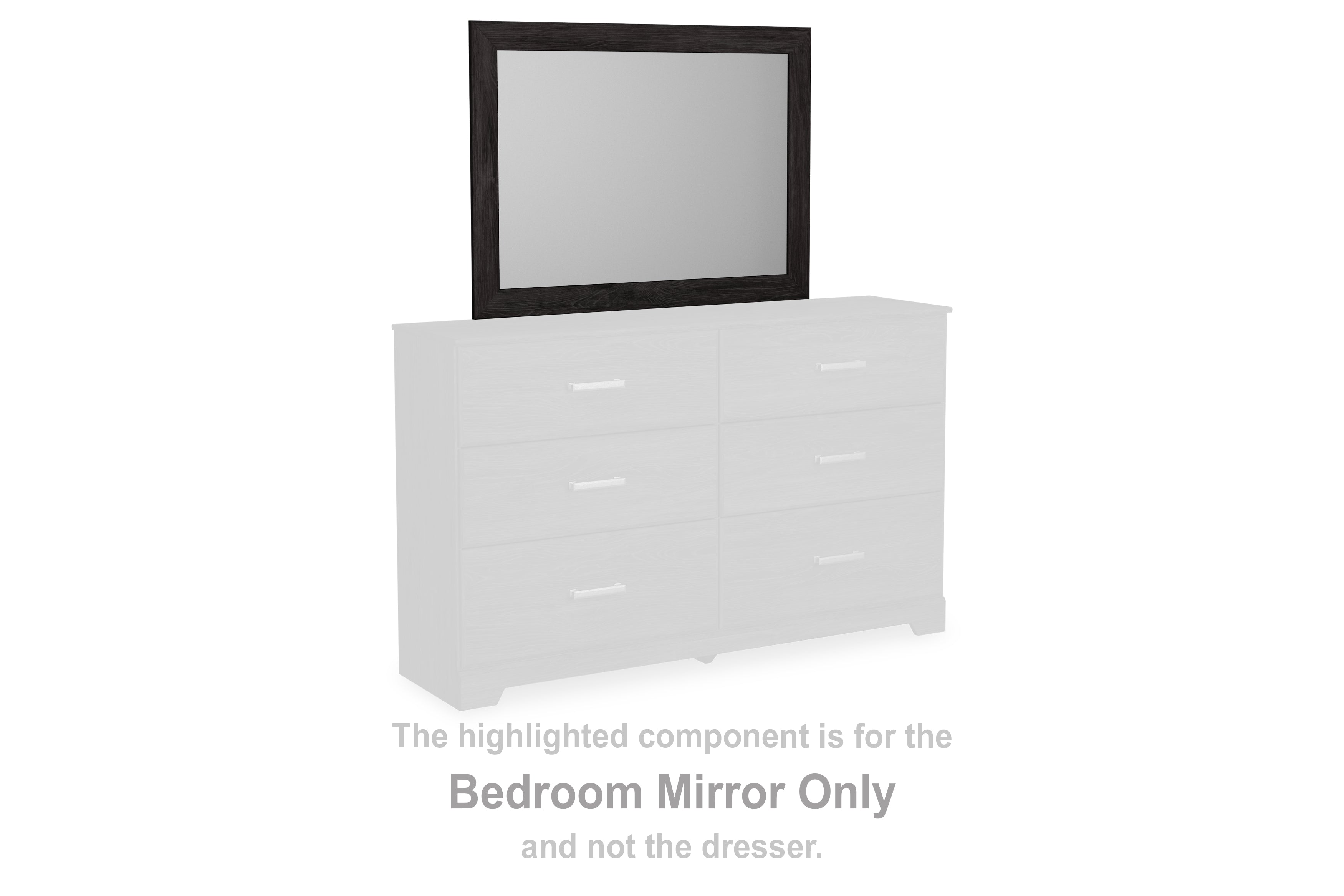 Luxury Living Gallery - Ashley Furniture - Belachime Bedroom - Bedroom Mirror / Charcoal - B2589-36