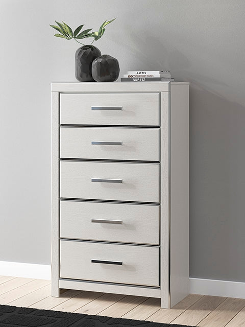 Luxury Living Gallery - Ashley Furniture - Zuraleus Bedroom - Five Drawer Chest / White - PCB3381-46