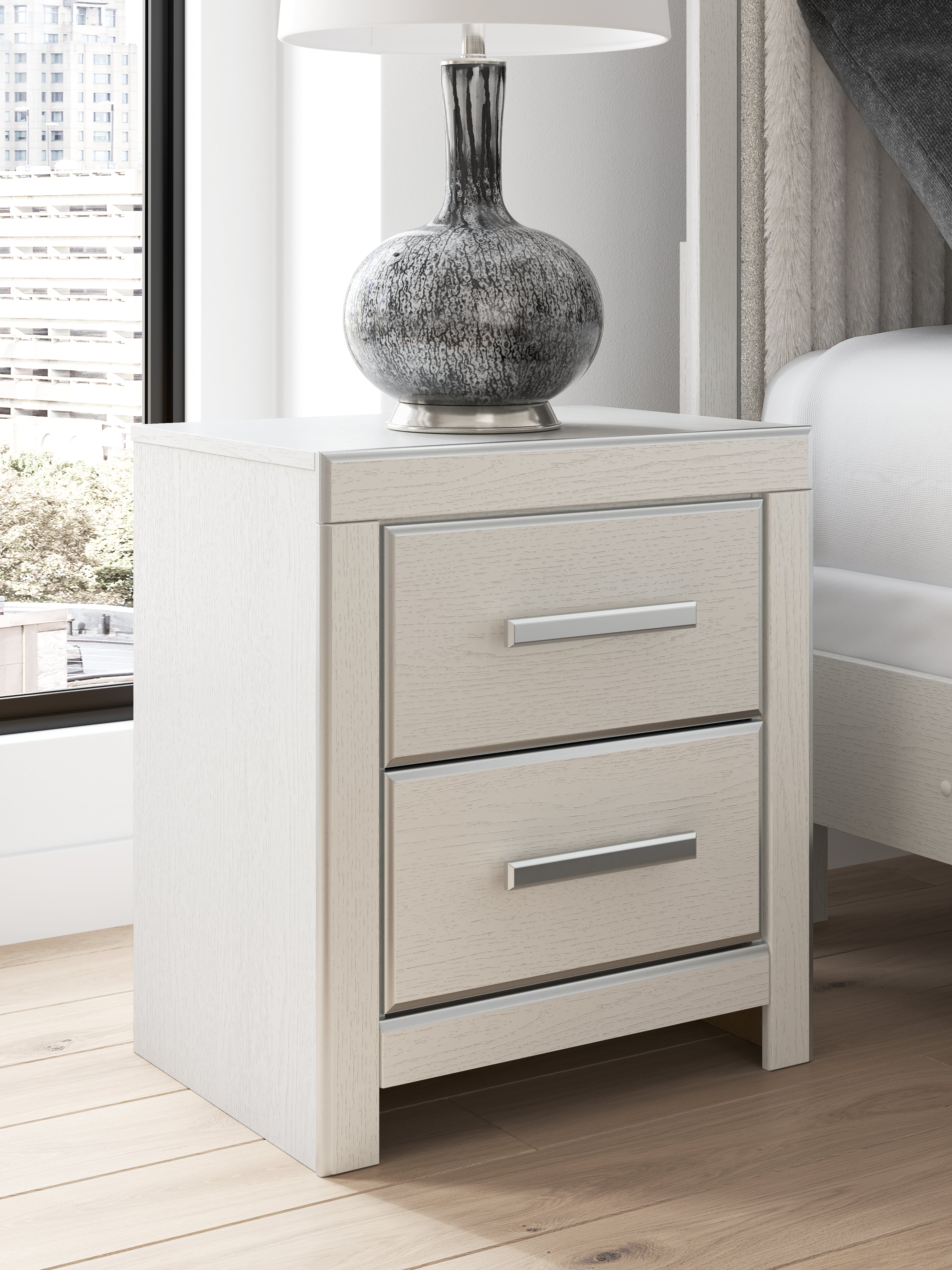 Luxury Living Gallery - Ashley Furniture - Zuraleus Bedroom - Two Drawer Night Stand / White - PCB3381-92