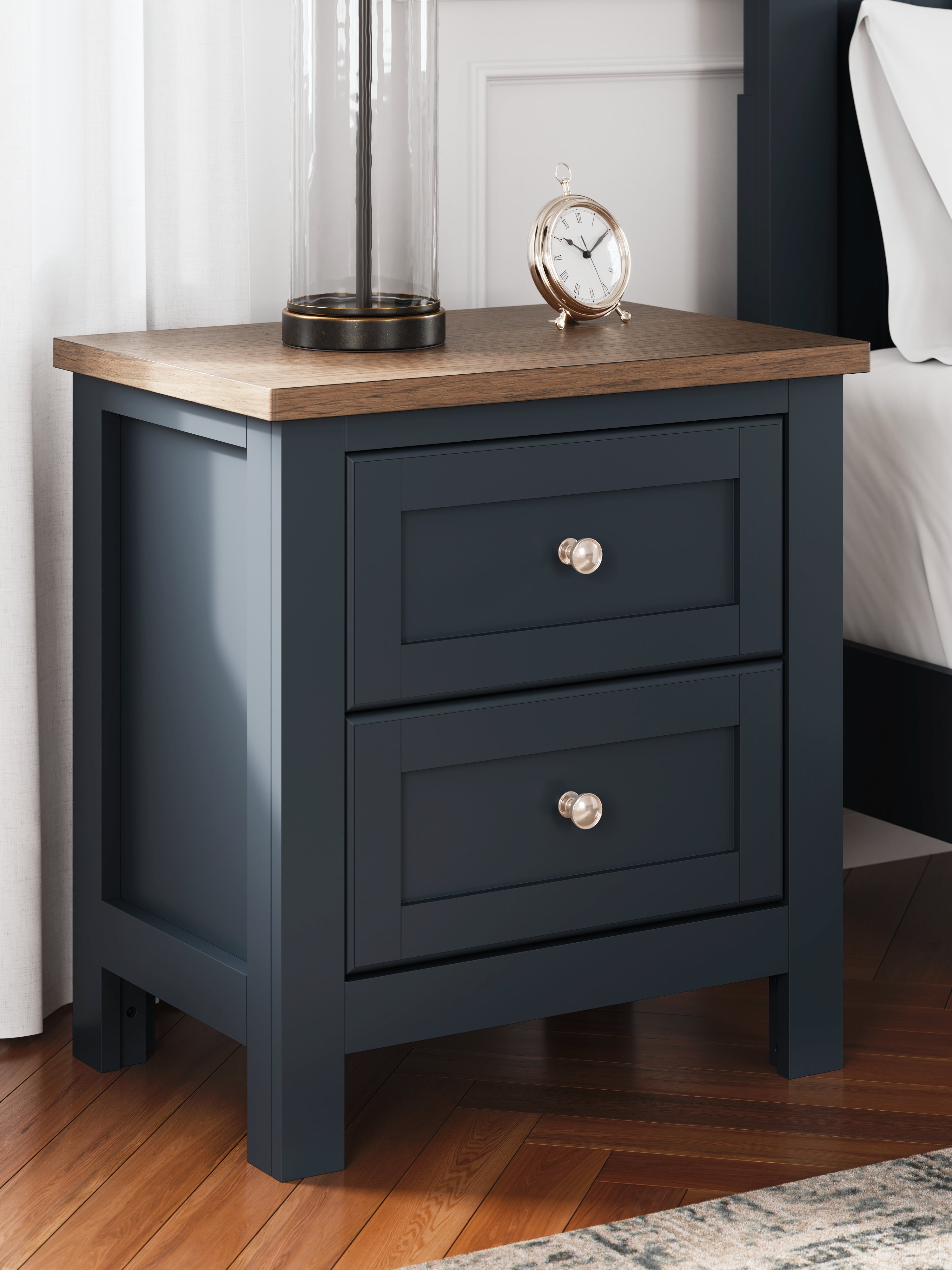 Luxury Living Gallery - Ashley Furniture - Landocken Bedroom - Queen Panel Bed / Brown/Blue - B414B10