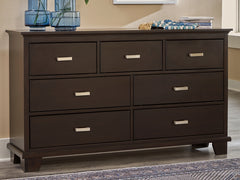 Luxury Living Gallery - Ashley Furniture - Covetown Bedroom - Queen Panel Bed / Dark Brown - B441B6