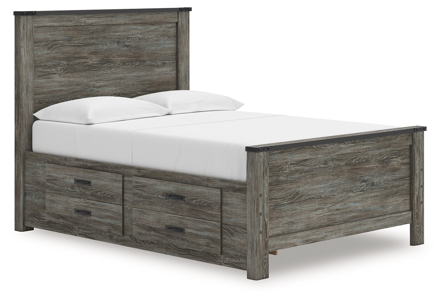 Luxury Living Gallery - Ashley Furniture - Frandern Bedroom - Full Panel Bed with Storage / Black/Gray - B4480B24