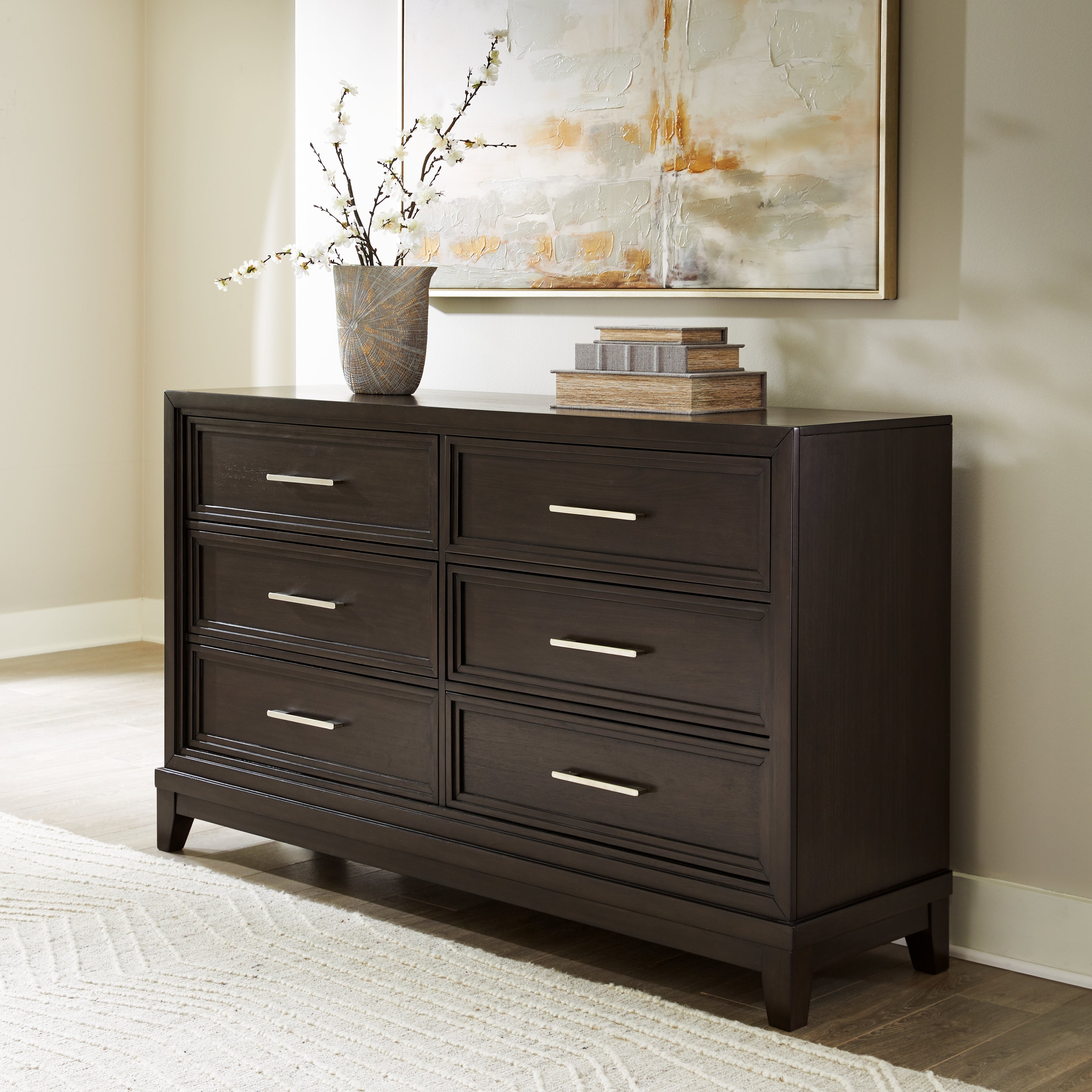 Luxury Living Gallery - Ashley Furniture - Neymorton Bedroom - Dresser / Dark Grayish Brown - B618-31