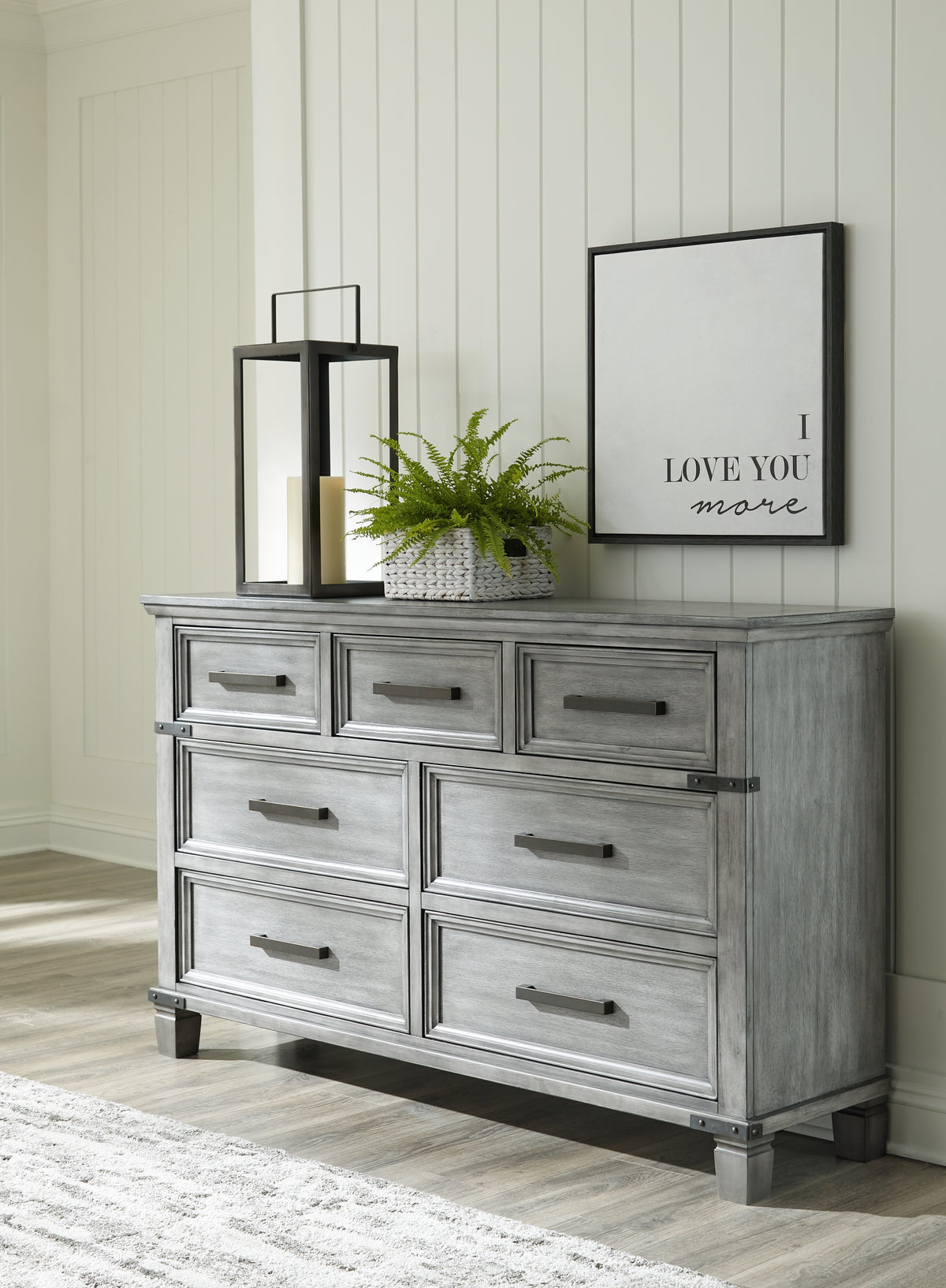 Luxury Living Gallery - Ashley Furniture - Russelyn Bedroom - Dresser and Mirror / Gray - B772B1