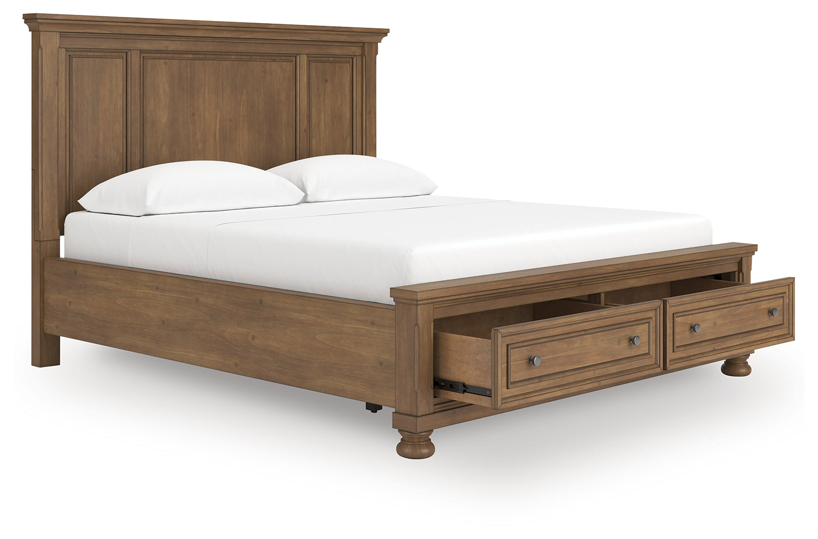 Luxury Living Gallery - Ashley Furniture - Feddinger Bedroom - California King Panel Storage Bed / Medium Brown - PCB779B13