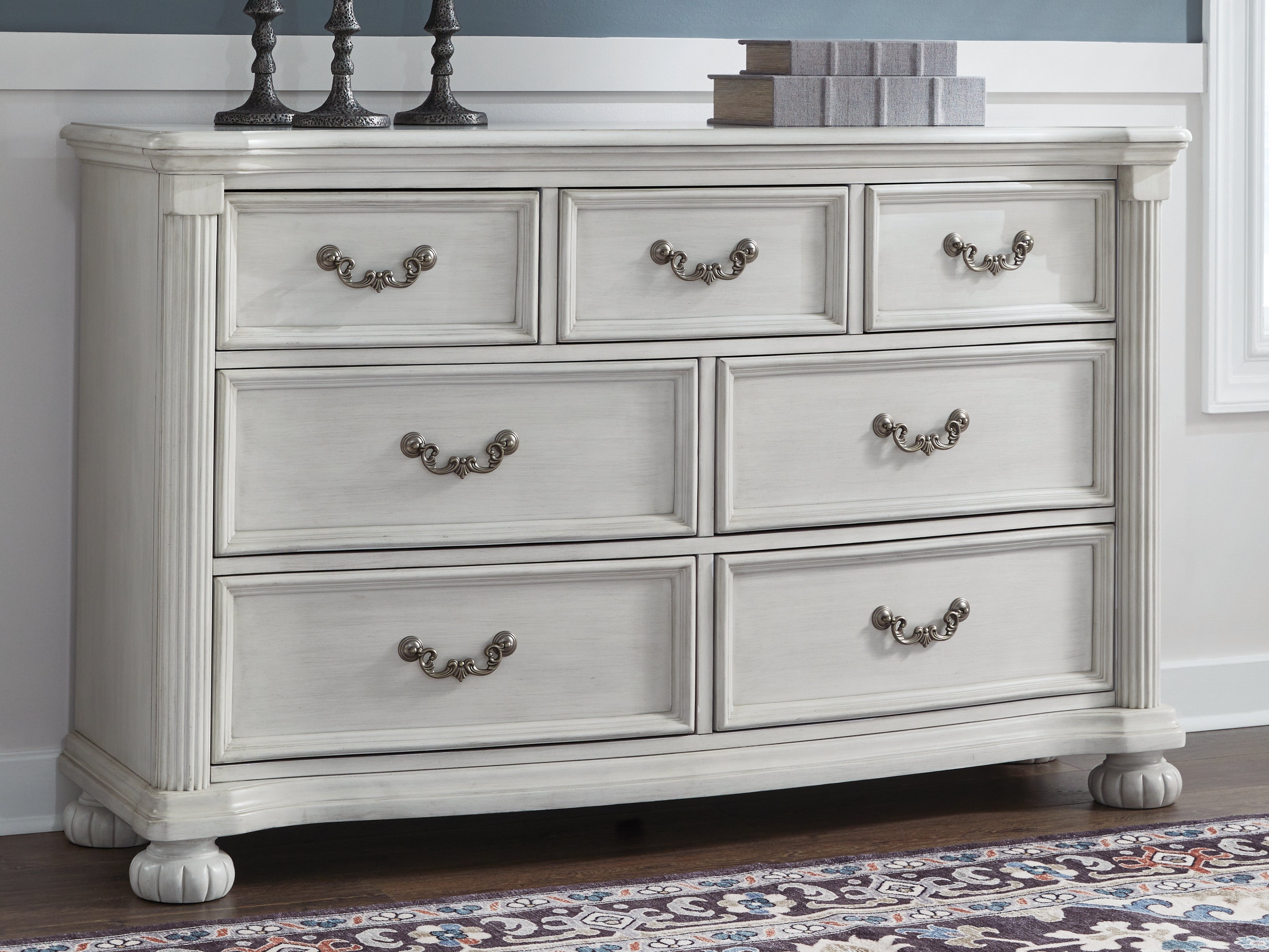 Luxury Living Gallery - Ashley Furniture - Montelaine Bedroom - Dresser / Antique White - B795-31