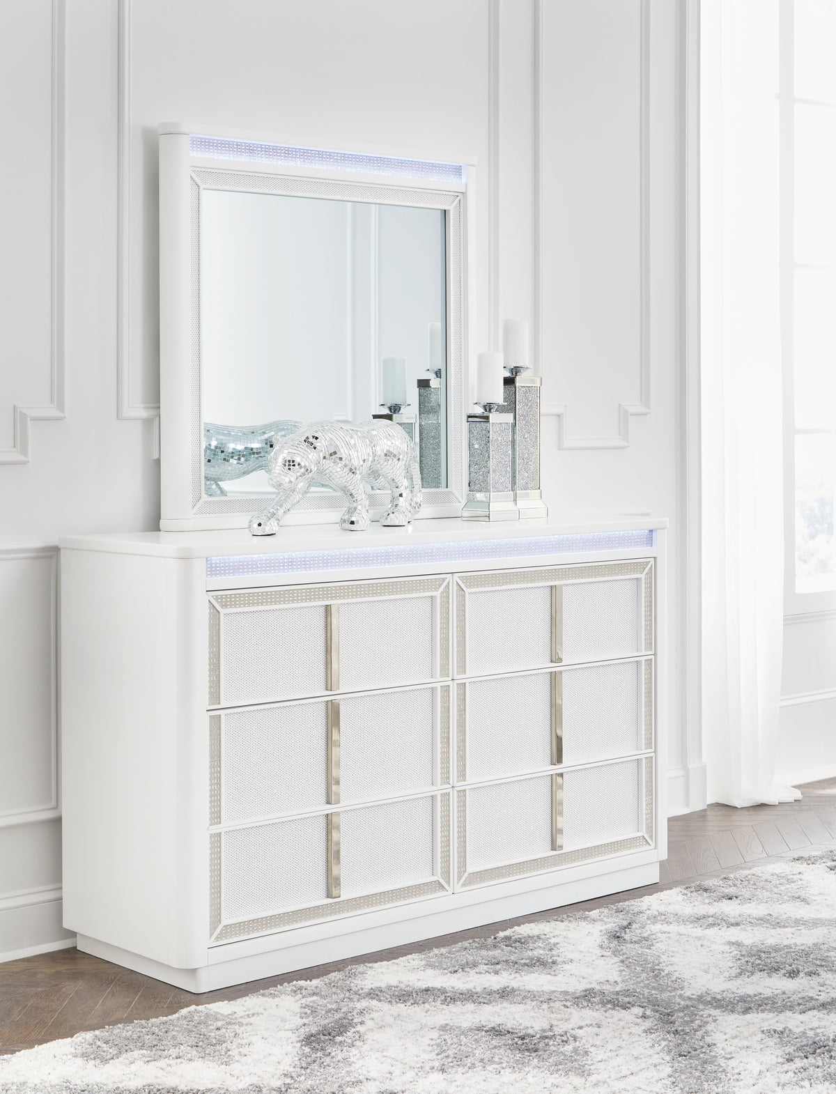 Luxury Living Gallery - Ashley Furniture - Chalanna Bedroom - Dresser / White - B822-31