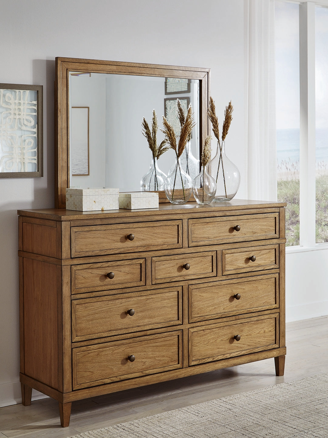 Luxury Living Gallery - Ashley Furniture - Sharlance Bedroom - Dresser and Mirror / Brown - B895B1