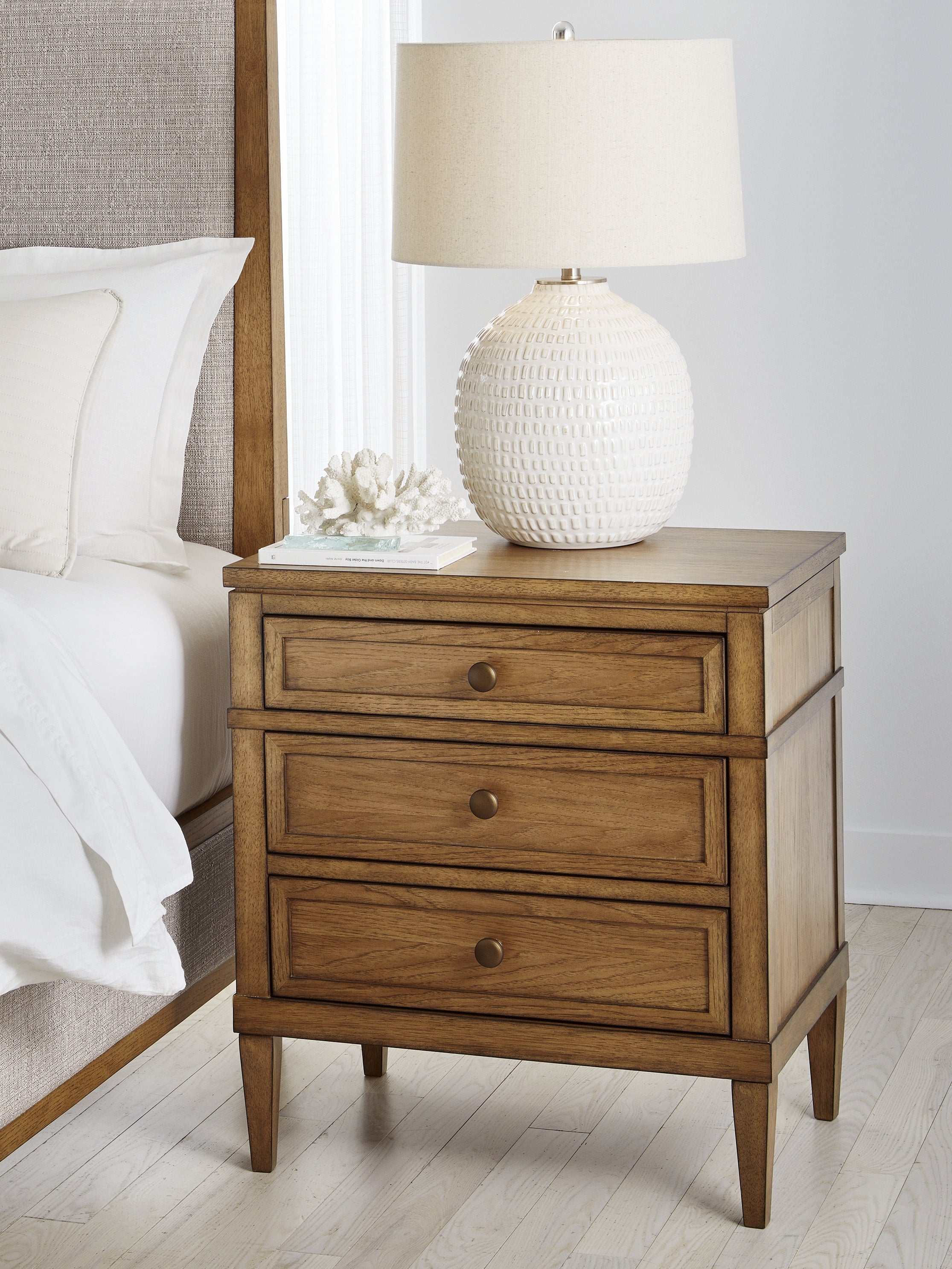 Luxury Living Gallery - Ashley Furniture - Sharlance Bedroom - Three Drawer Night Stand / Brown - B895-93