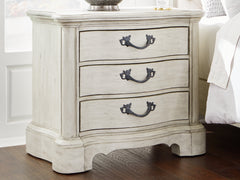 Luxury Living Gallery - Ashley Furniture - Arlendyne Bedroom - Three Drawer Night Stand / Antique White - B980-93