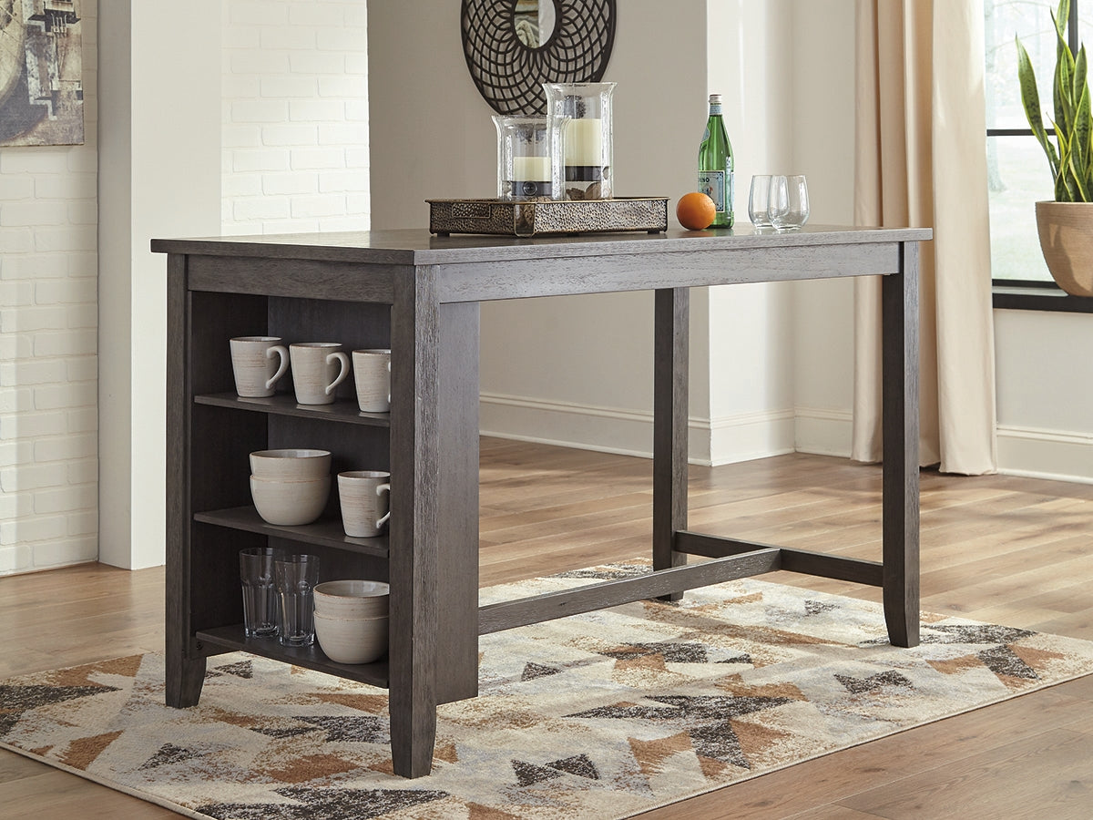 Luxury Living Gallery - Ashley Furniture - Caitbrook Dining Room - RECT DRM Counter TBL Set(7/CN) / Gray - D388-423
