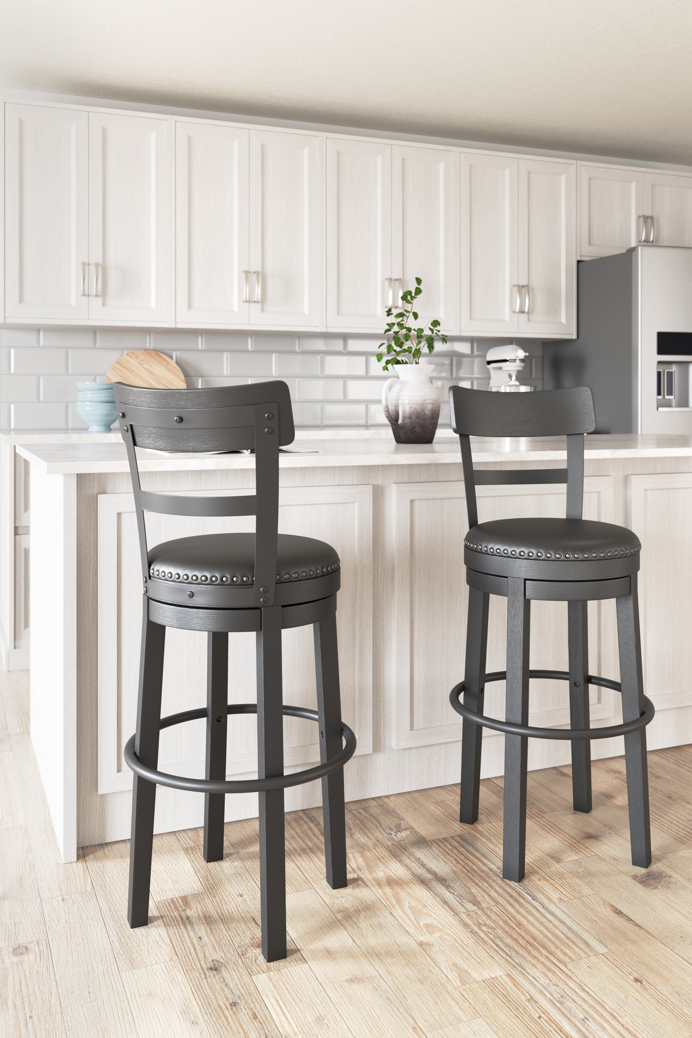 Luxury Living Gallery - Ashley Furniture - Valebeck Dining Room - Bar Height Bar Stool (Set of 2) / Multi - D546-630X2
