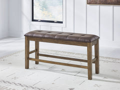 Luxury Living Gallery - Ashley Furniture - Urbinforte Dining Room - DBL Counter UPH Bench (1/CN) - PCD592-09