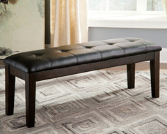 Luxury Living Gallery - Ashley Furniture - Haddigan Dining Bench - Large UPH Dining Room Bench / Dark Brown / 50"W x 16"D x 19"H - D596-00