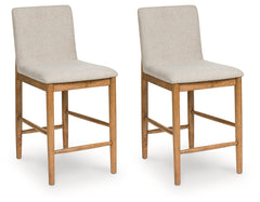 Luxury Living Gallery - Ashley Furniture - Isanti Dining Room - Counter Height Barstool (Set of 2) / Light Brown - D752-124X2