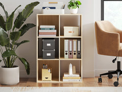 Luxury Living Gallery - Ashley Furniture - Piperton Six Cube Organizer - Six Cube Organizer / Charcoal - EA5514-3X2