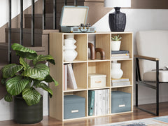 Luxury Living Gallery - Ashley Furniture - Piperton Nine Cube Organizer - Nine Cube Organizer / Charcoal - EA5514-3X3