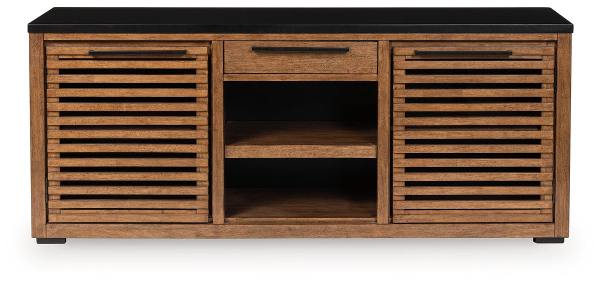 Luxury Living Gallery - Ashley Furniture - Kallari Bookcase - Credenza / Warm Brown/Black - H737-60