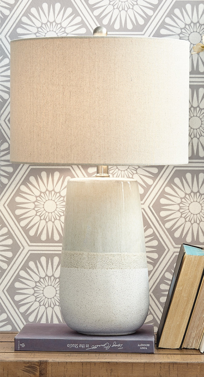 Luxury Living Gallery - Ashley Furniture - Shavon Lighting - Table Lamp (Set of 2) / Beige/White - L100724X2