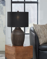 Luxury Living Gallery - Ashley Furniture - Naareman Lighting - 2-Piece Lamp Set / Metallic Black - L100804X2