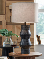 Luxury Living Gallery - Ashley Furniture - Kerbert Lighting - 2-Piece Lamp Set / Distressed Black - L100824X2