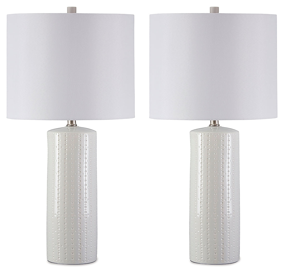Luxury Living Gallery - Ashley Furniture - Steuben Lighting - Ceramic Table Lamp (Set of 2) / White - L177904