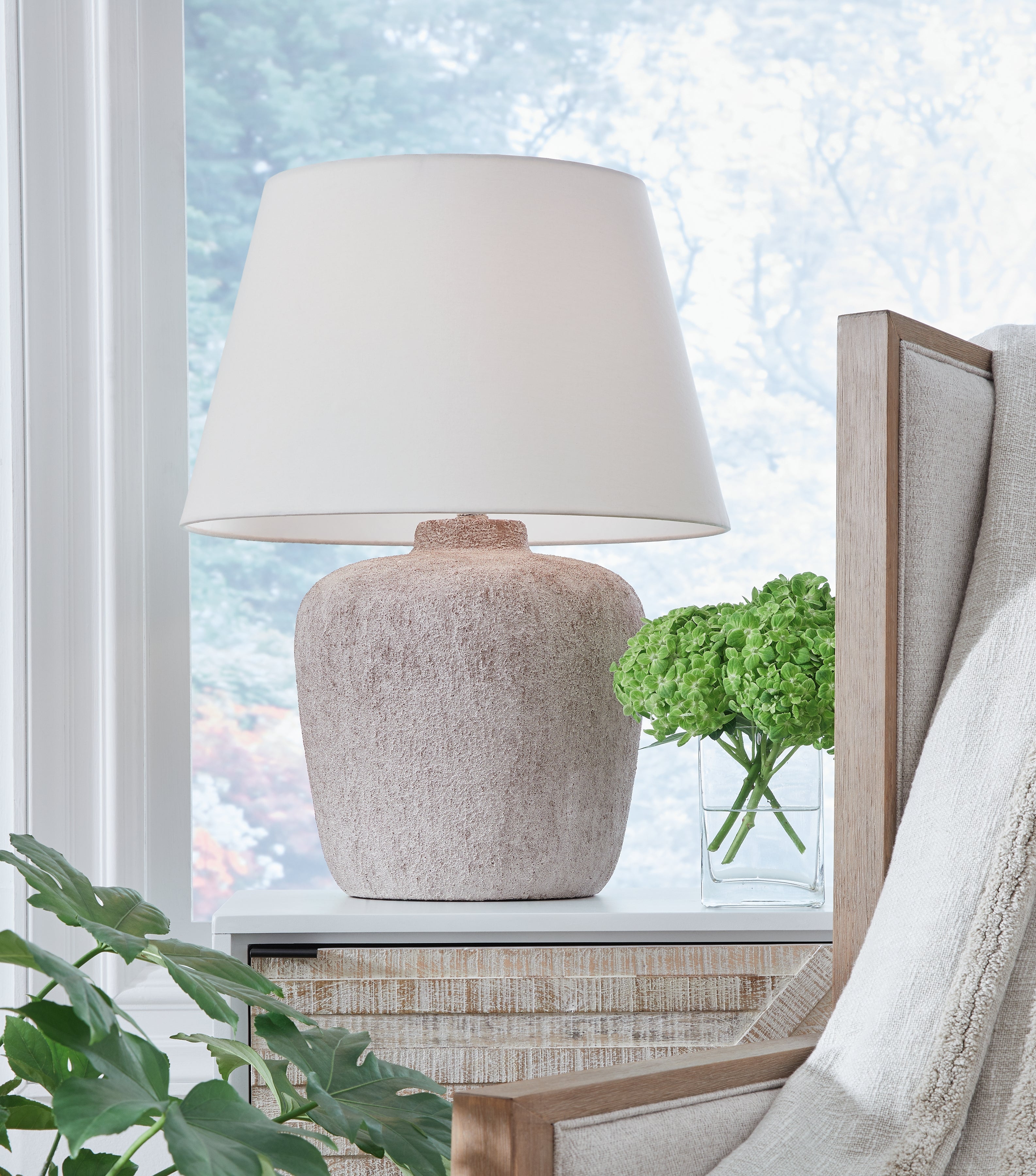 Luxury Living Gallery - Ashley Furniture - Danry Lighting - Table Lamp (Set of 2) / Distressed Cream - L207454X2