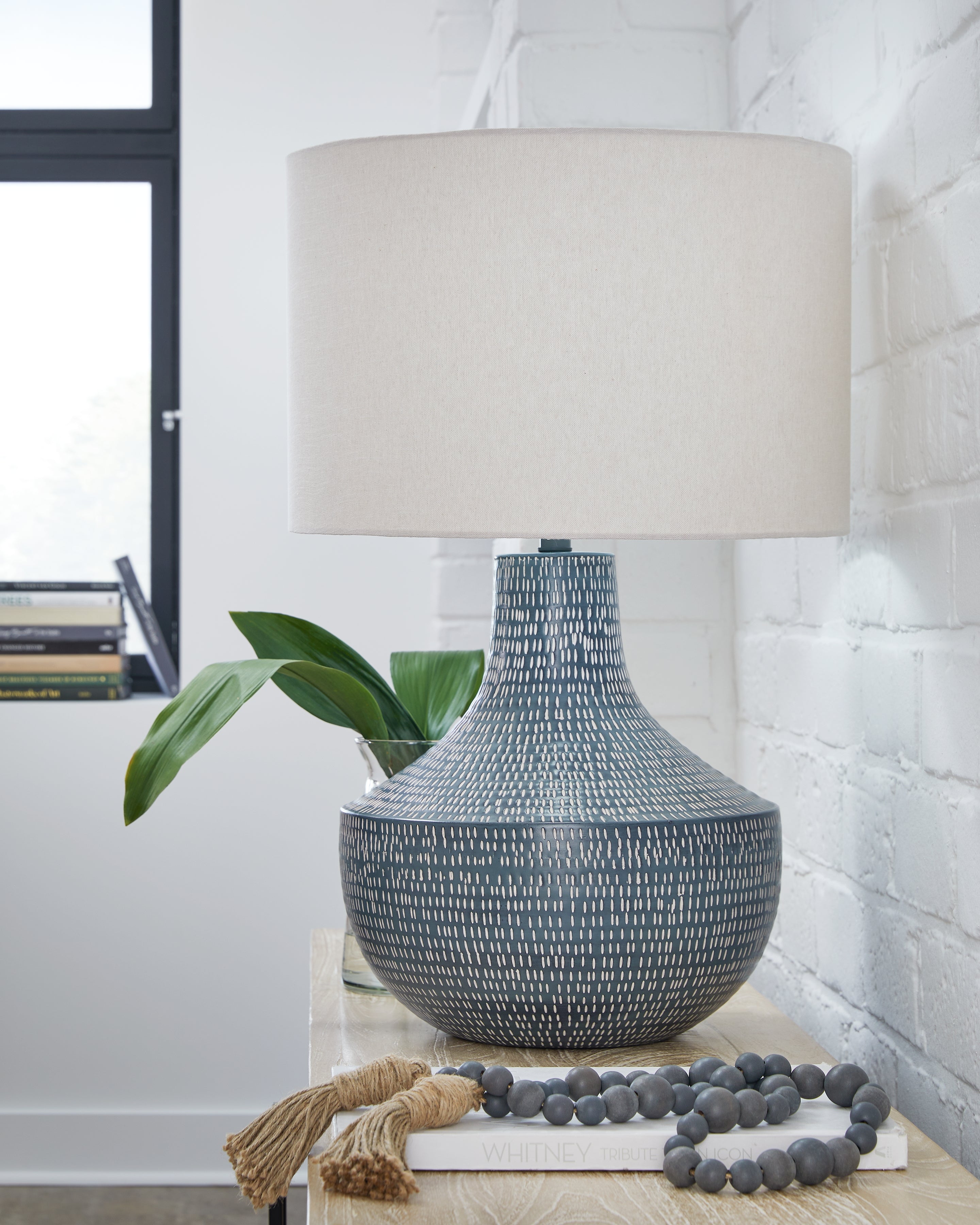 Luxury Living Gallery - Ashley Furniture - Schylarmont Lighting - 2-Piece Lamp Set / Antique Gray/White - L207474X2