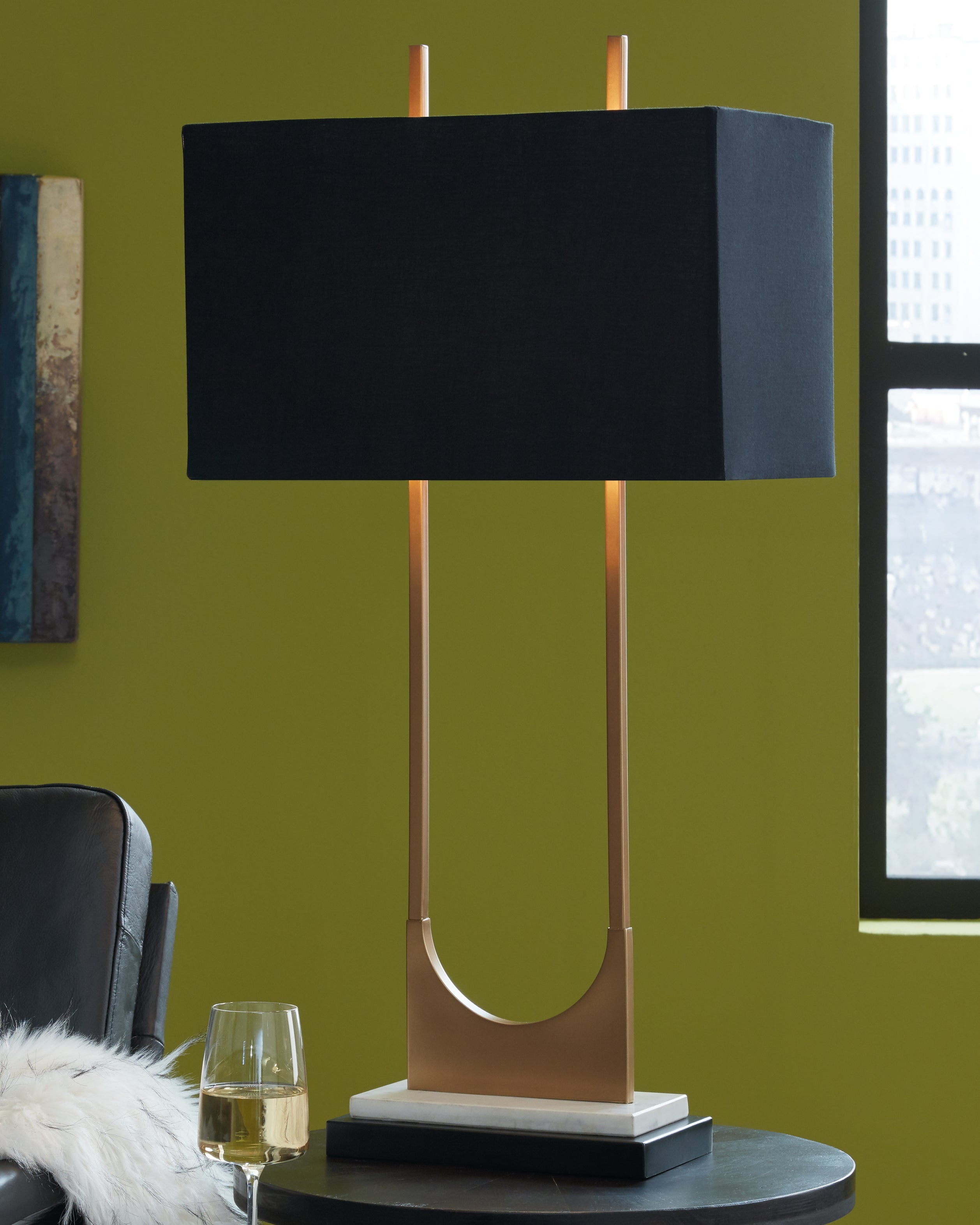 Luxury Living Gallery - Ashley Furniture - Malana Lighting - Table Lamp (Set of 2) / Brass Finish - L208254X2