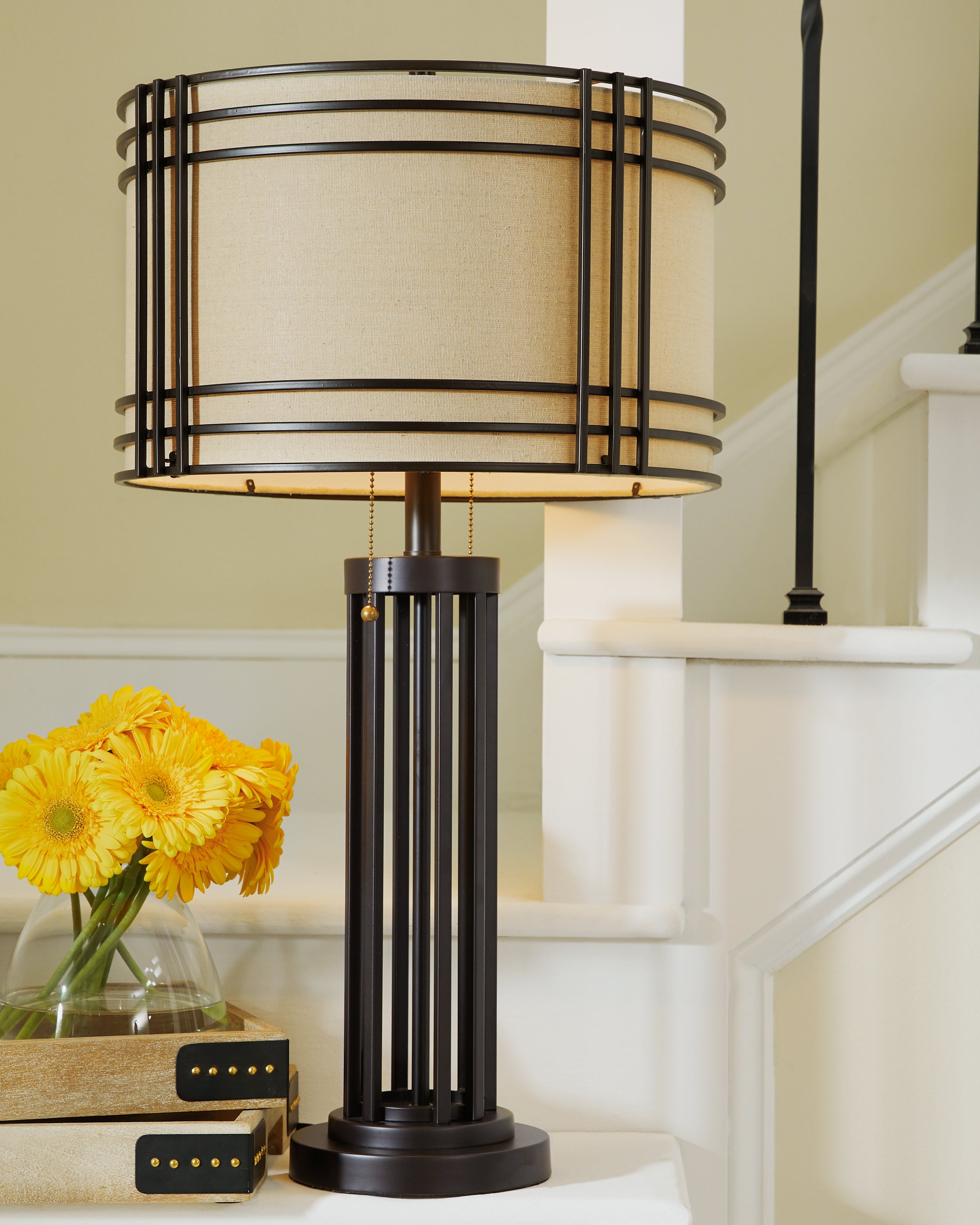 Luxury Living Gallery - Ashley Furniture - Hanswell Lighting - Table Lamp (Set of 2) / Dark Brown - L208294X2