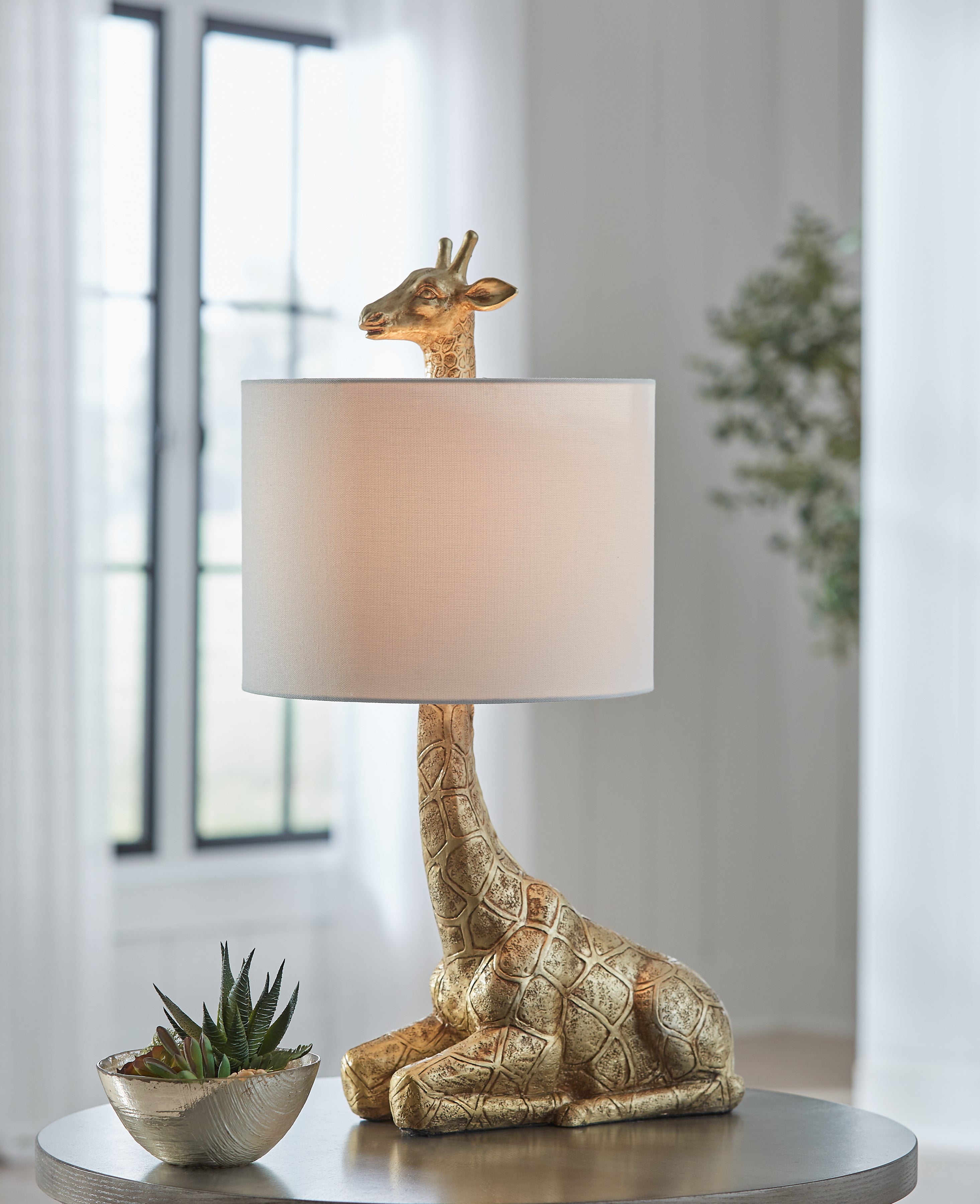 Luxury Living Gallery - Ashley Furniture - Ferrison Lighting - 2-Piece Lamp Set / Gold Finish - L317004X2