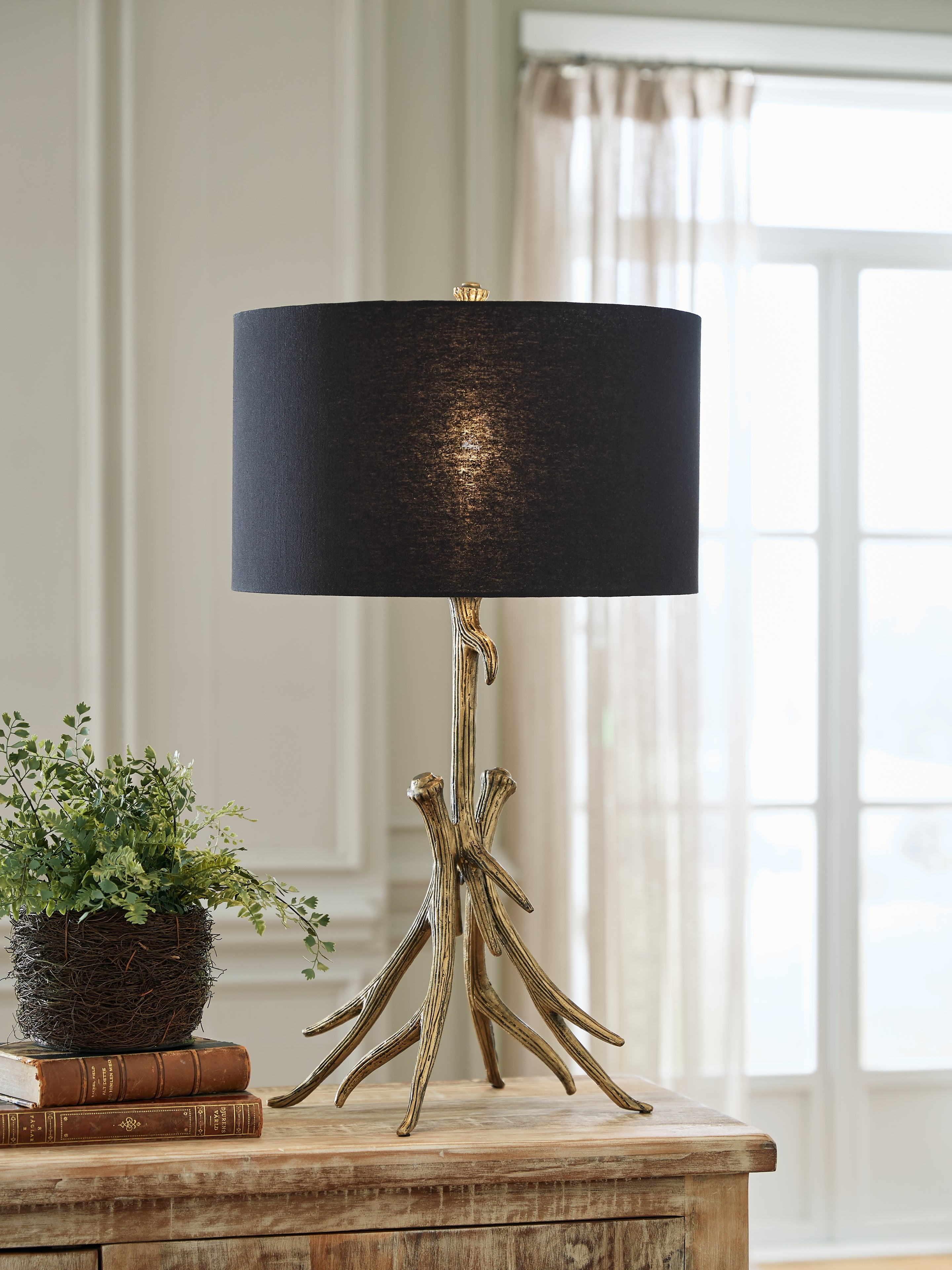 Luxury Living Gallery - Ashley Furniture - Josney Lighting - 2-Piece Lamp Set / Antique Gold Finish - L317034X2