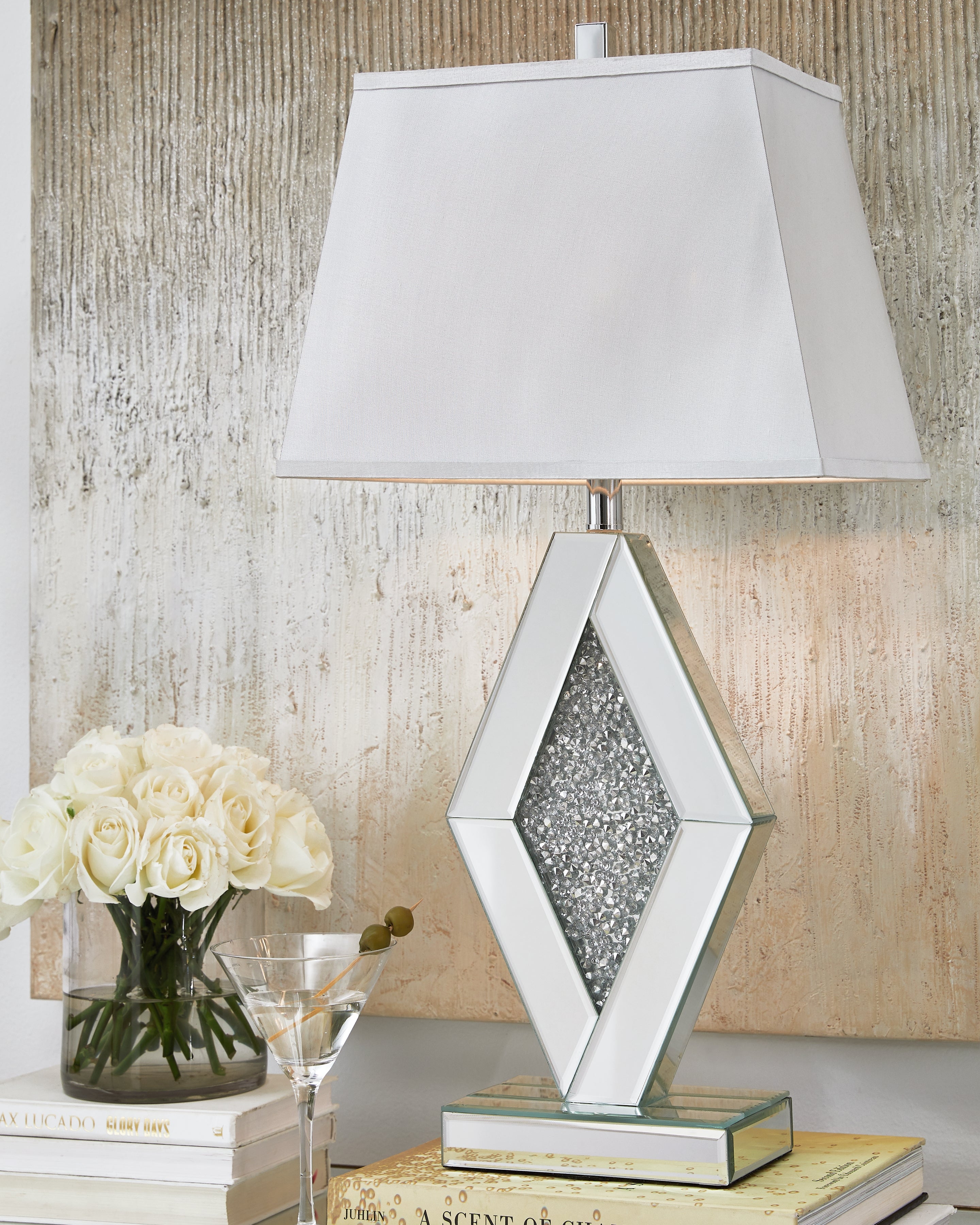 Luxury Living Gallery - Ashley Furniture - Prunella Lighting - Table Lamp (Set of 2) / Silver Finish - L429034X2