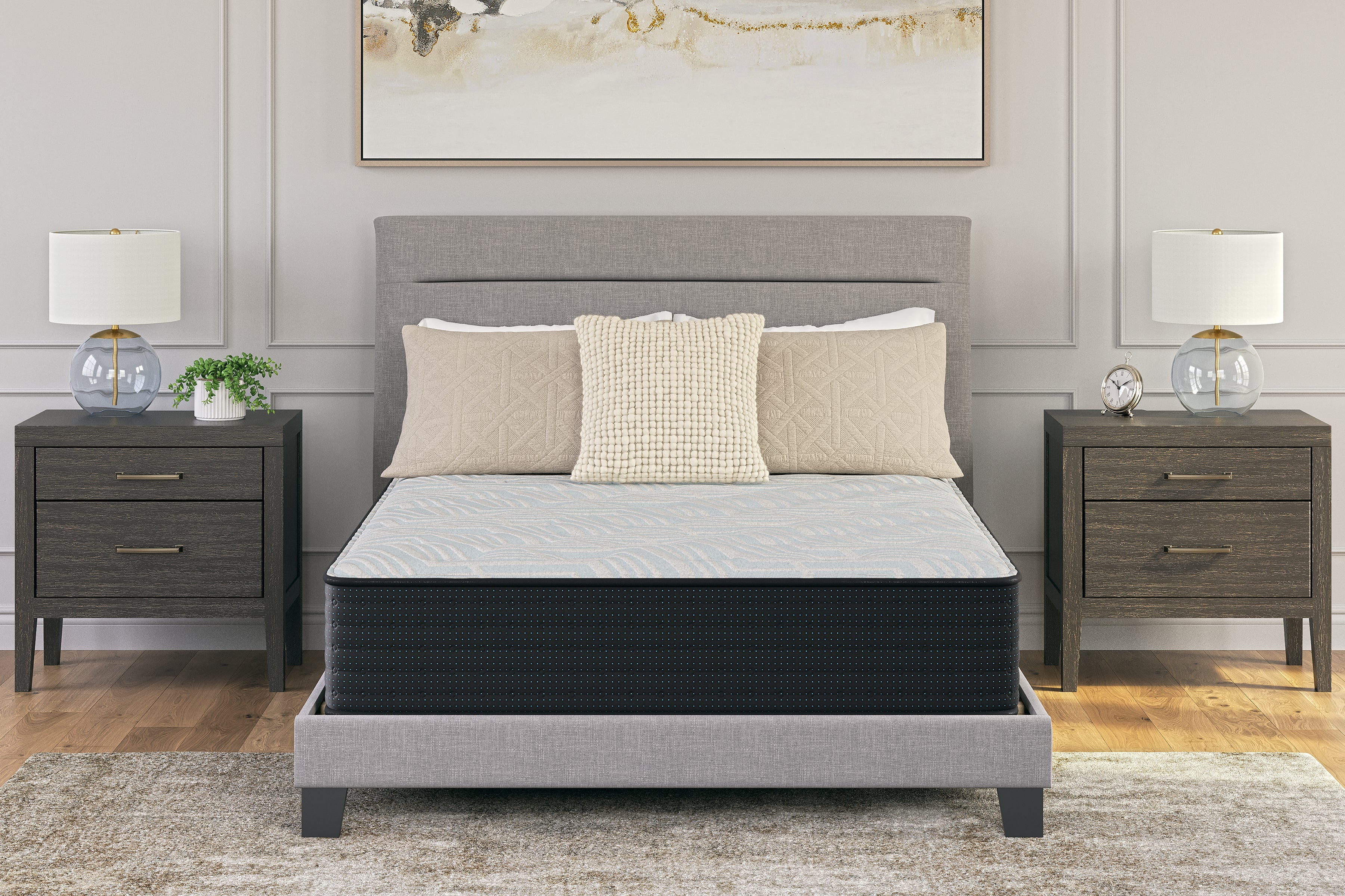 Luxury Living Gallery - Ashley Furniture - Palisades Firm Mattresses - Twin / Gray/Blue - M41511