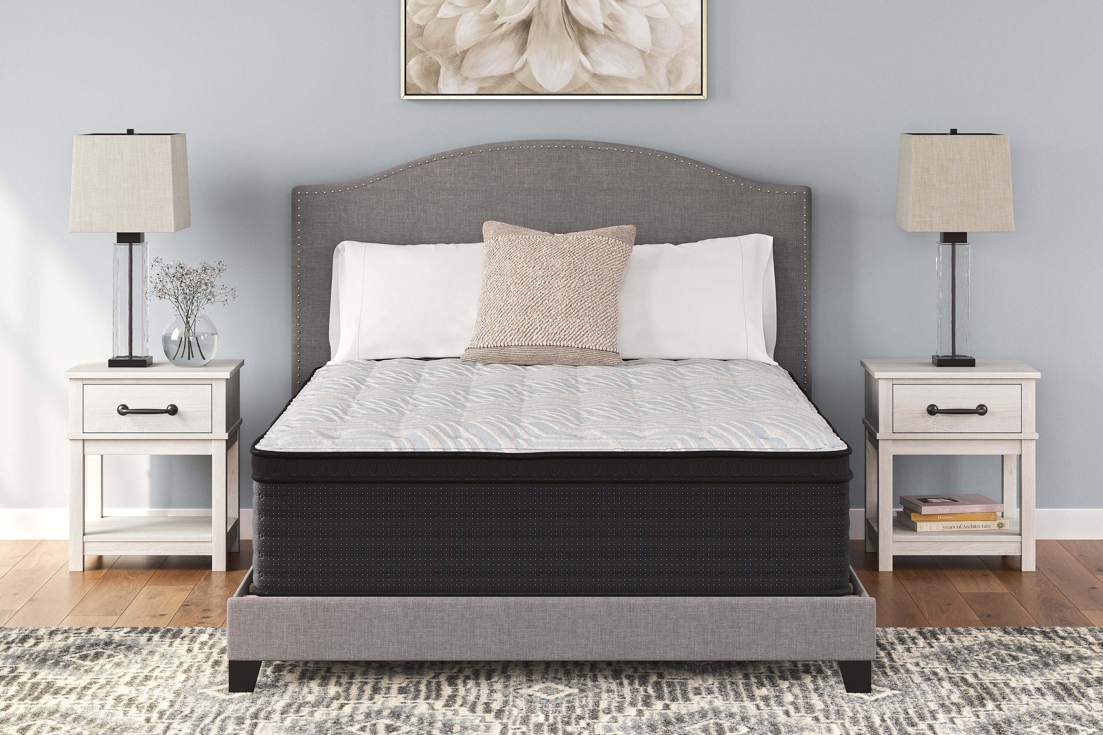 Luxury Living Gallery - Ashley Furniture - Palisades ET Mattresses - California King / Gray/Blue - M41751